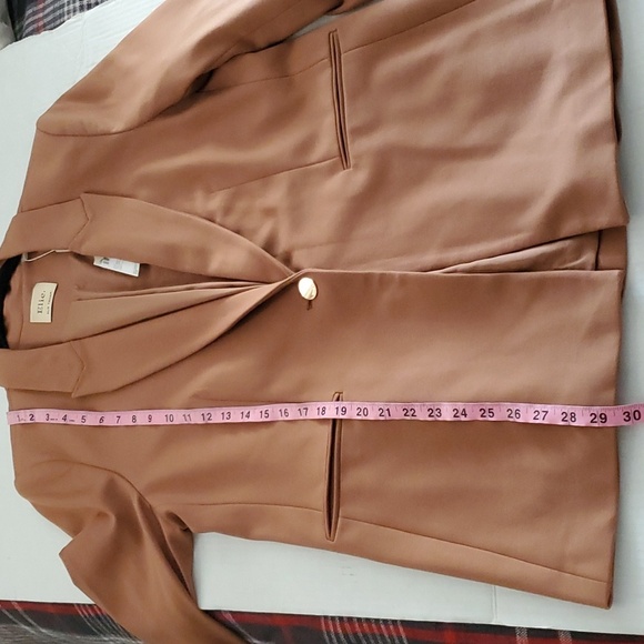 Elie. By Elie Tahari Women's Tan Blazer sz 14 - Picture 13 of 14